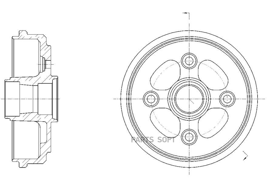 

Тормозной барабан GBRAKE GD06582