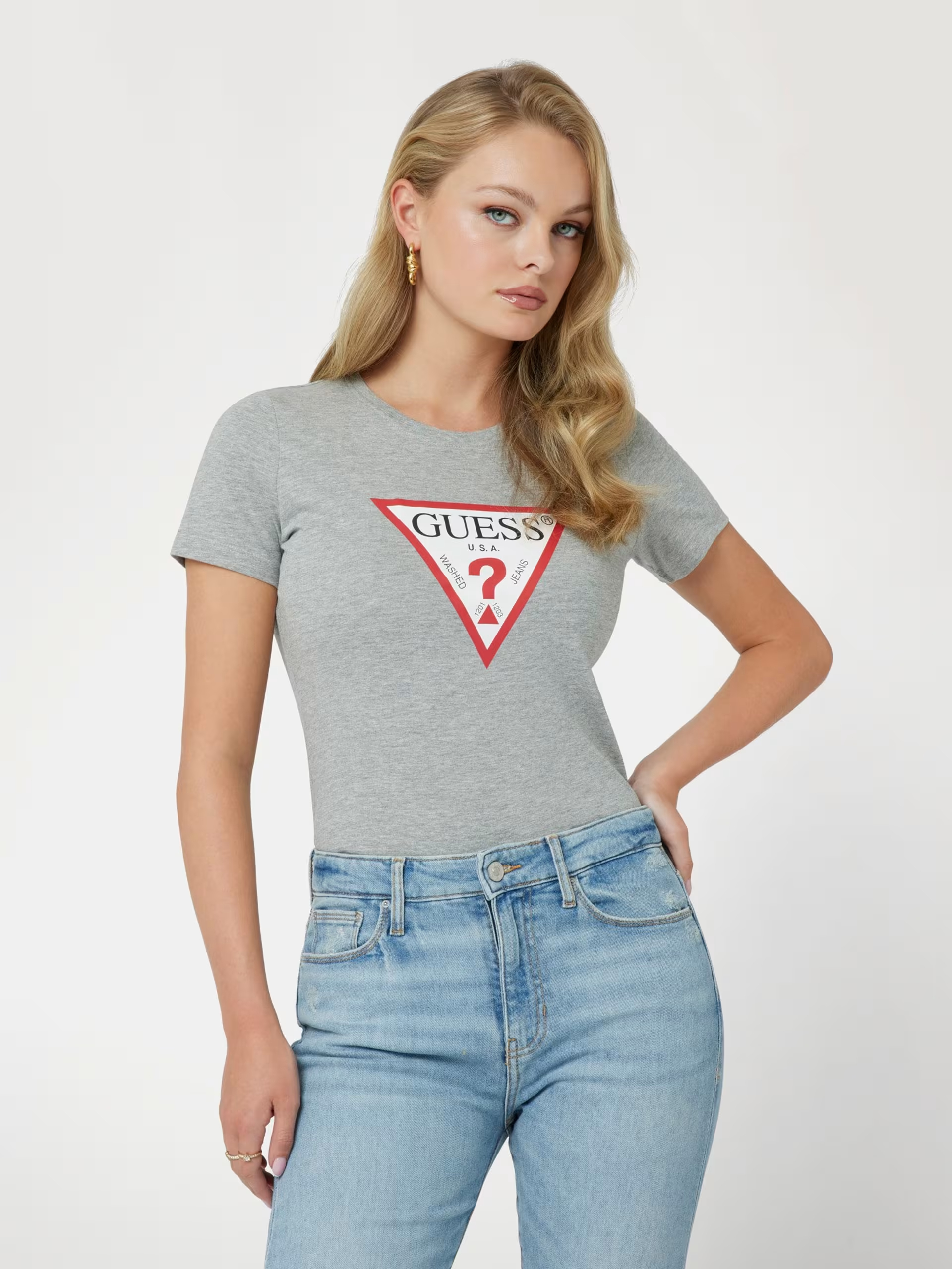 

Футболка женская Guess W1YI1BI3Z14 серая S, Серый, W1YI1BI3Z14