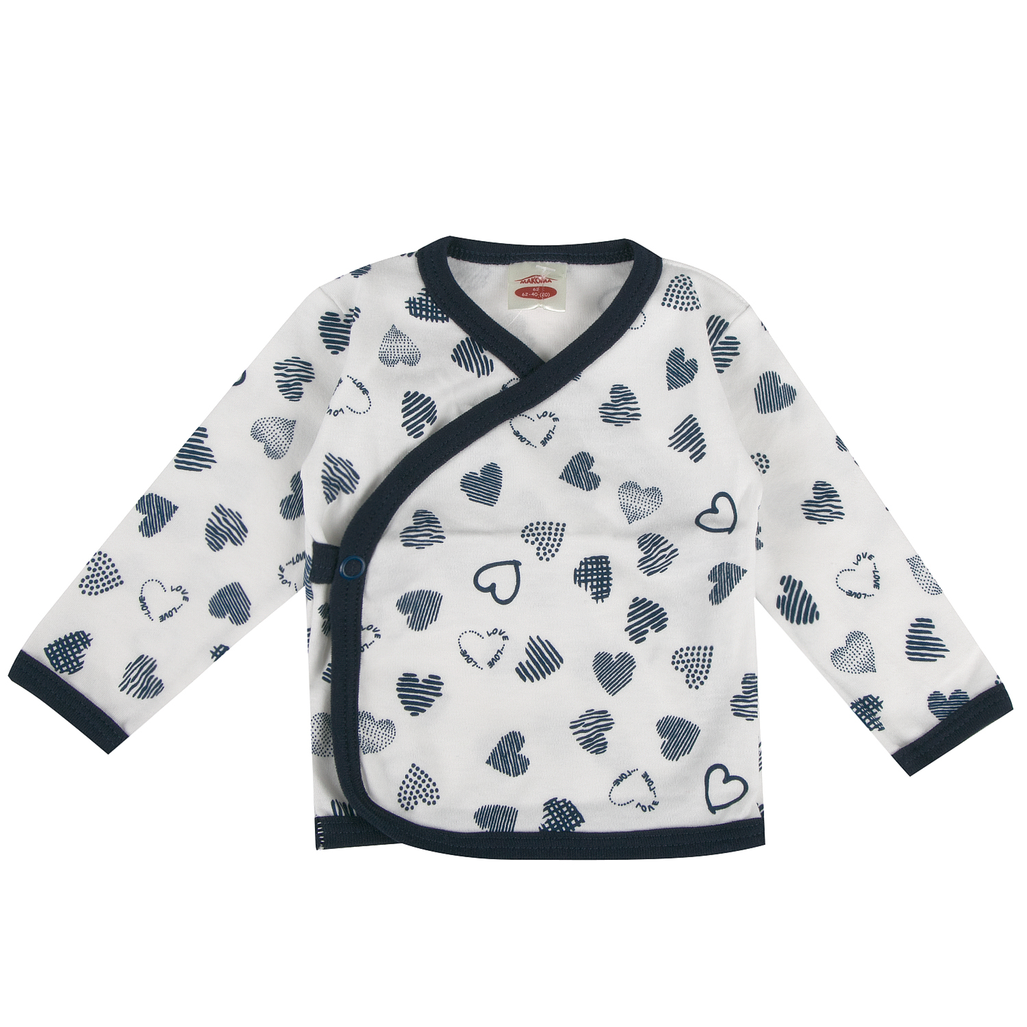 

Распашонка Makoma Sweet hearts белый/синий р.56, GL000811863