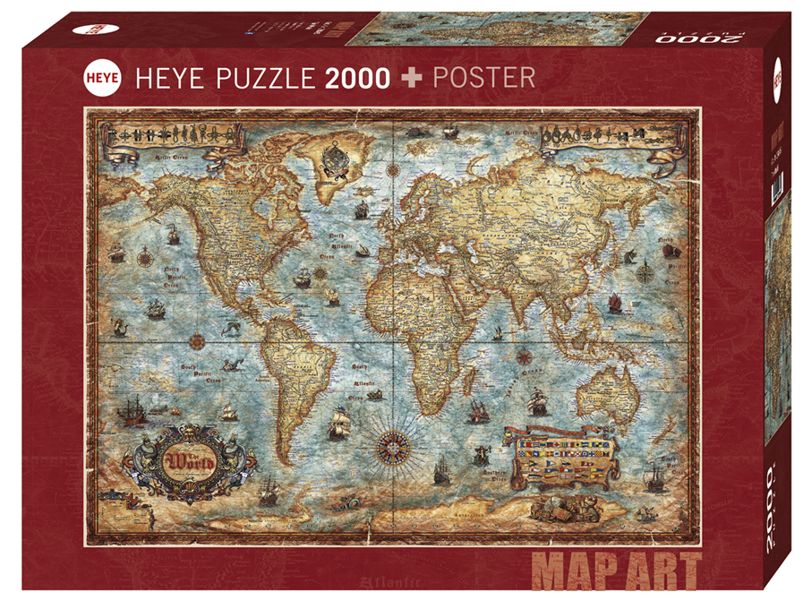 

Пазл Heye Старая карта 2000 деталей, Старая карта