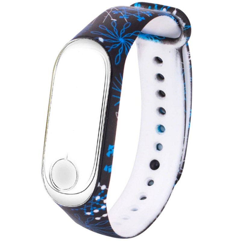 

Силиконовый ремешок для Xiaomi Mi Band 3 / Mi Band 4 с принтом