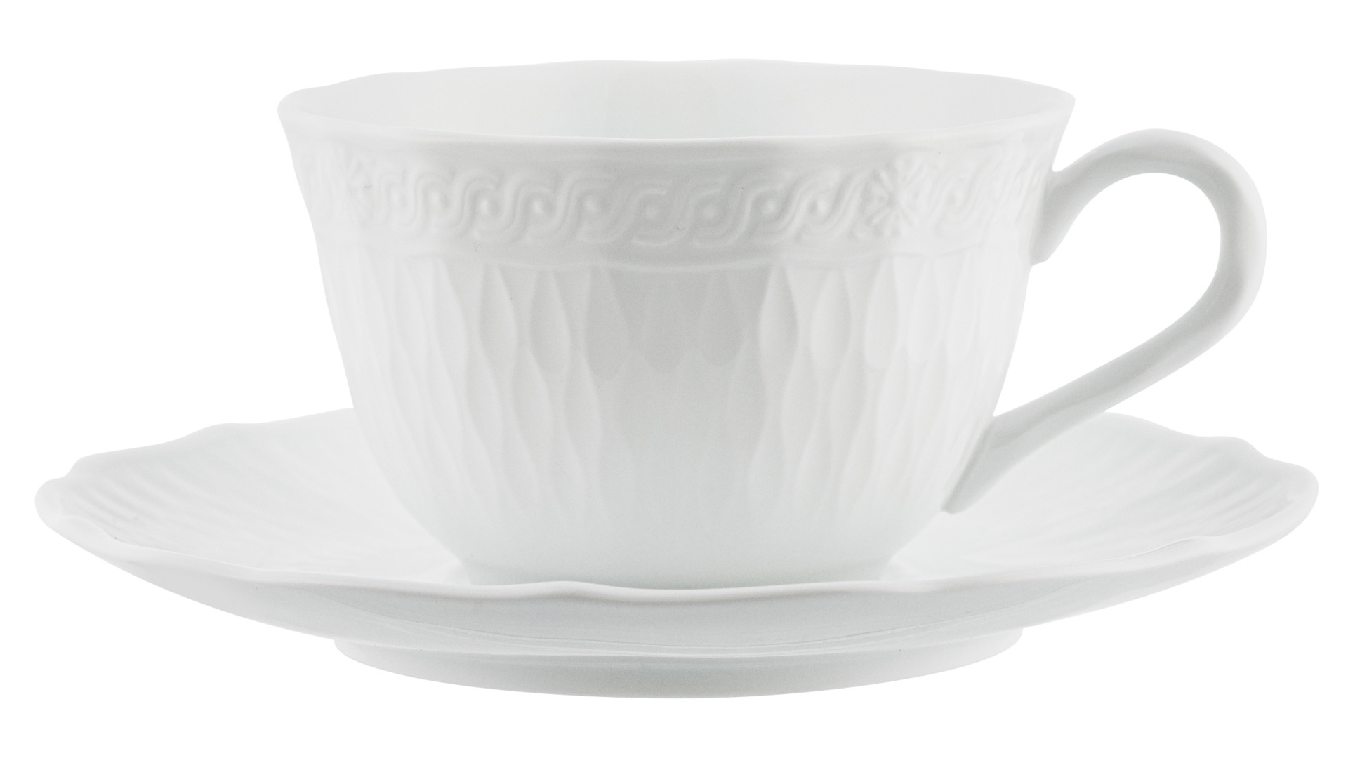 

Чашка чайная с блюдцем Noritake Шер Бланк 215 мл