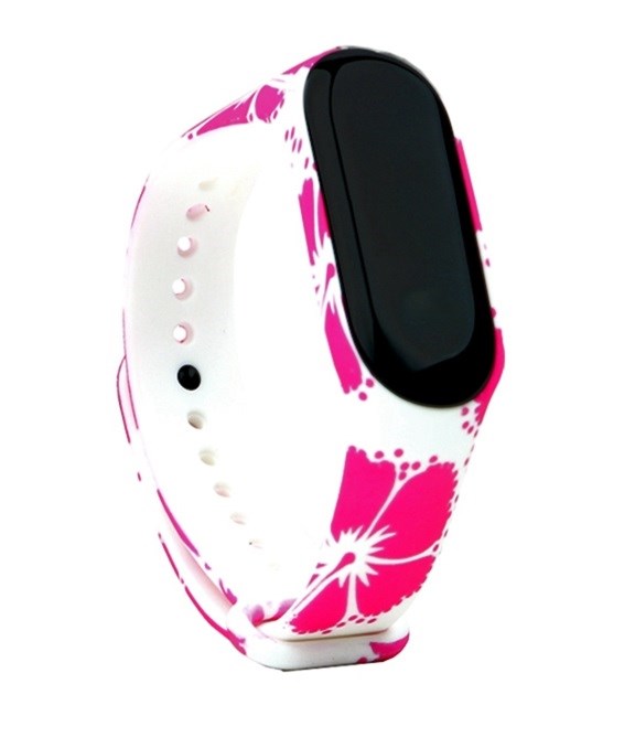 

Силиконовый ремешок для Xiaomi Mi Band 3 / Mi Band 4 с принтом