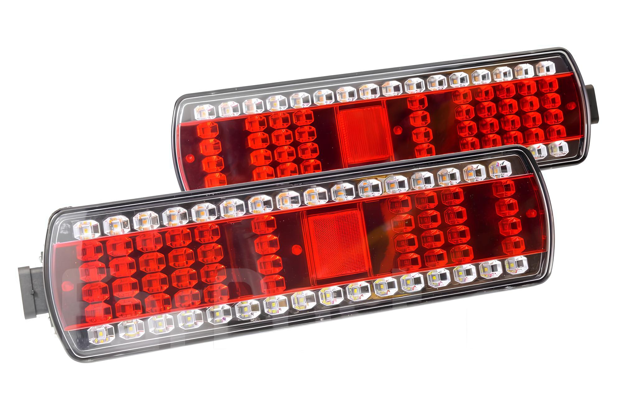 Фонарь задний КамАЗ-5490 LED, левый, прямоугольный разъем