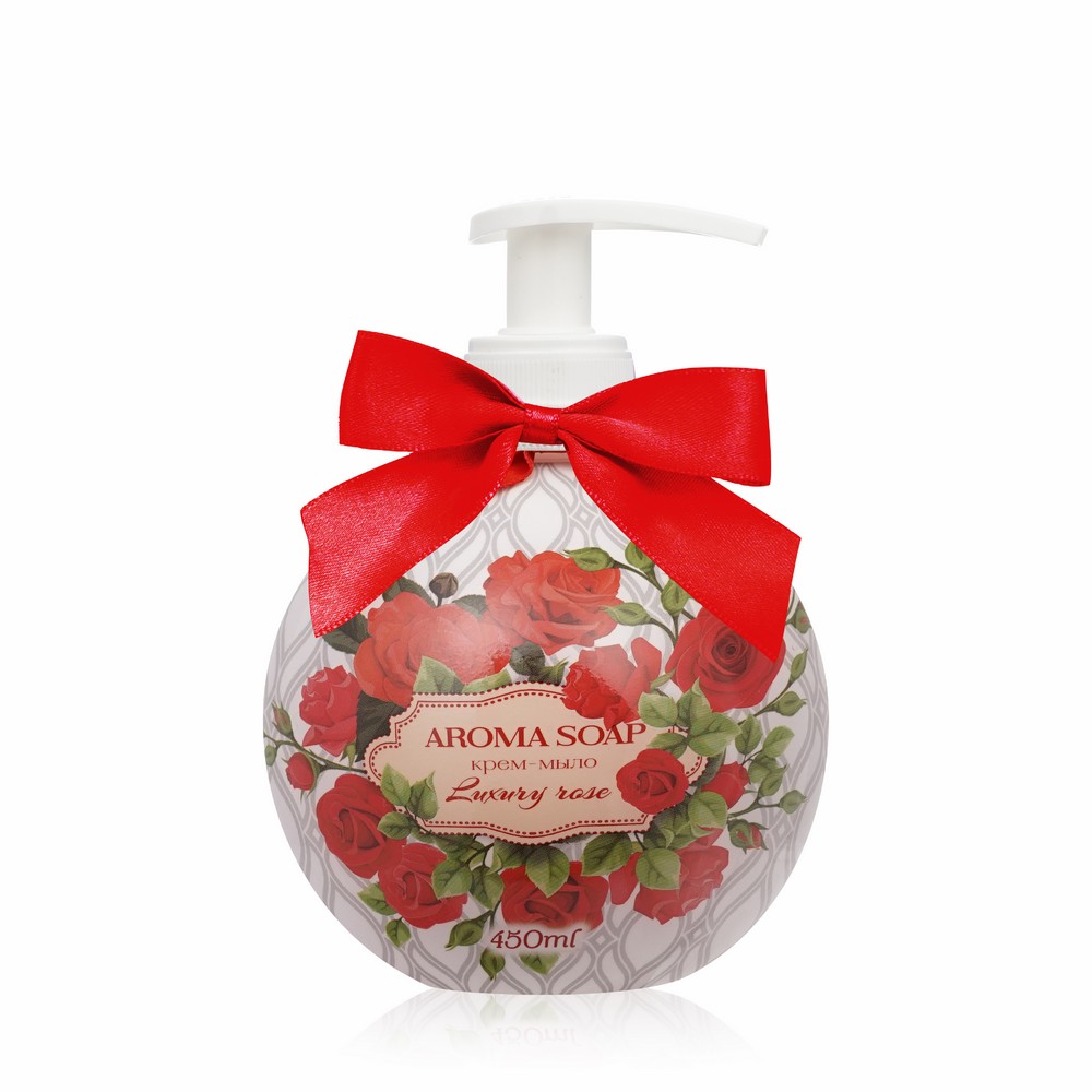 Жидкое крем-мыло Aroma Soap Luxury Rose 450мл пилинговое мыло rose de mer soap peel