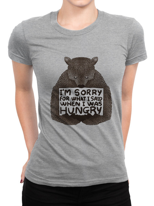 

Футболка женская Dream Shirts Голодный Медведь серая M, Серый, "Голодный Медведь"