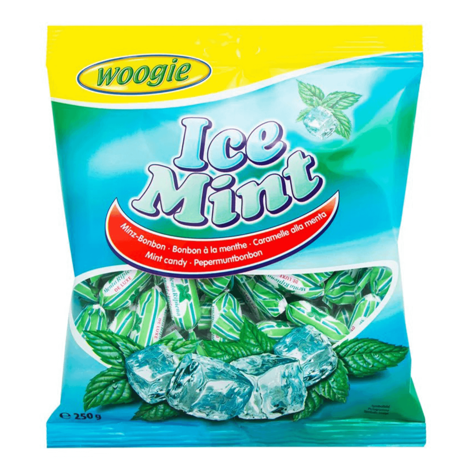 Карамель леденцовая Woogie Ice Mints со вкусом мяты 250 г