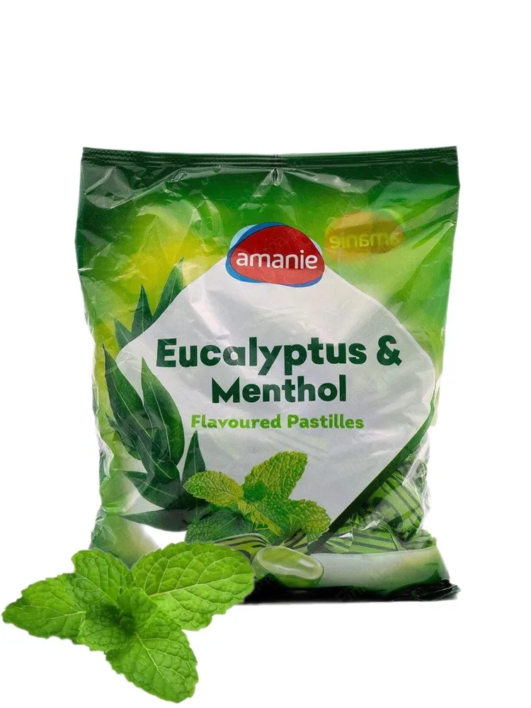 

Леденцы Amanie Eucalyptus & Mentol освежающие эвкалиптовые 300 г, Эвкалипт