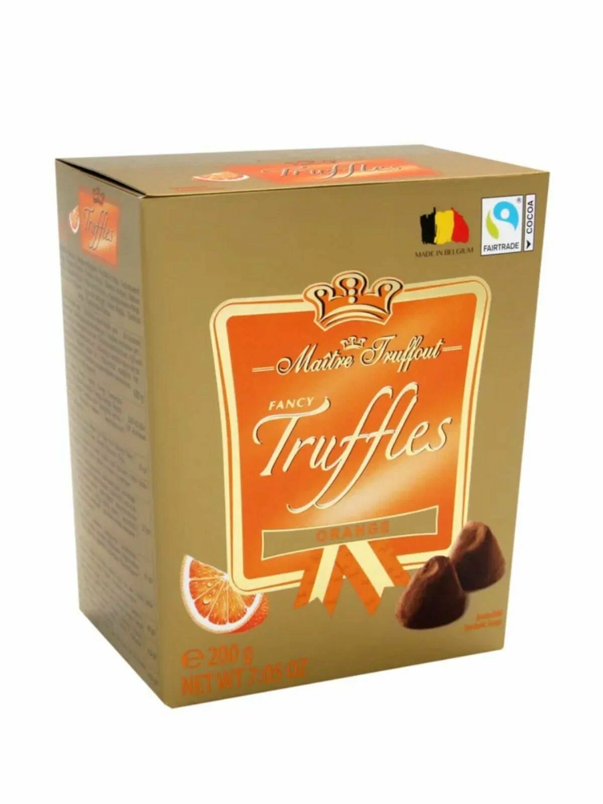 Трюфели Maitre Truffout Fancy Orange с апельсиновым вкусом 200 г