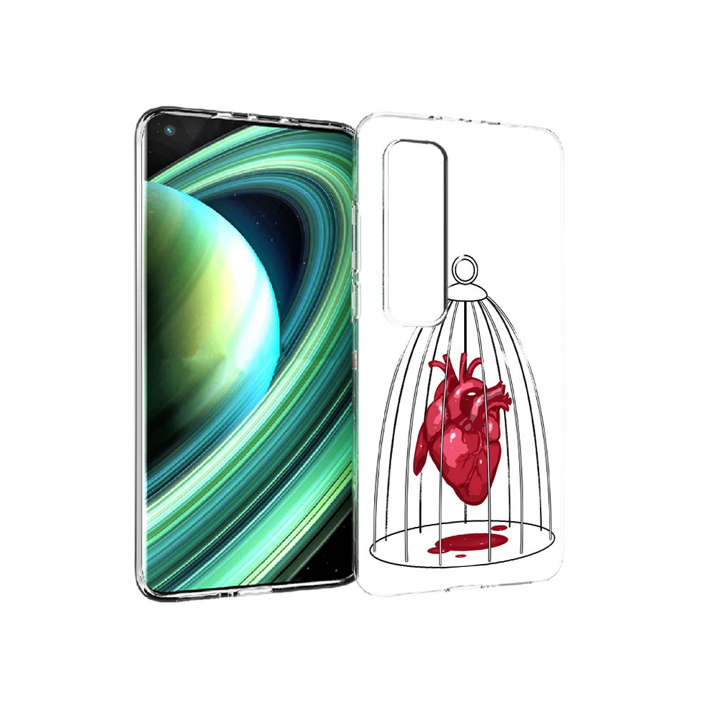

Чехол MyPads Tocco для Xiaomi Mi 10 Ultra сердце в клетке (PT156404.264.597), Прозрачный, Tocco