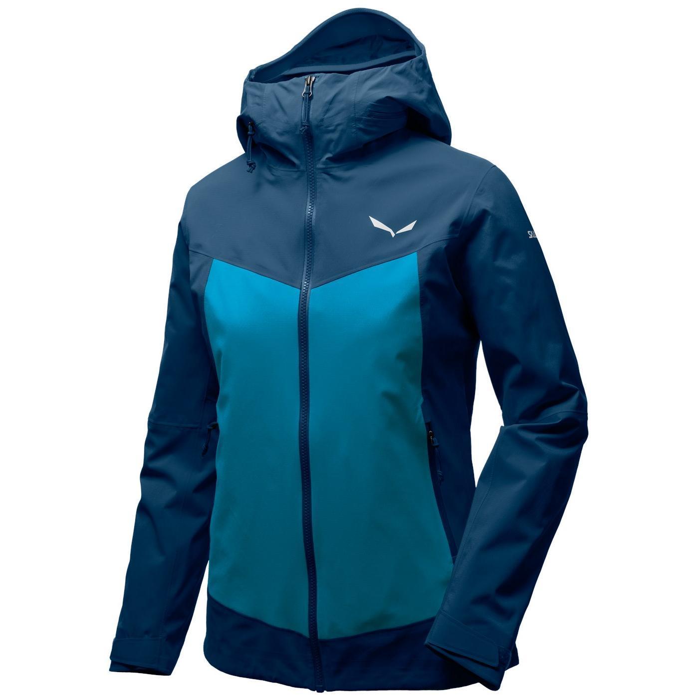 фото Спортивная куртка женская salewa ortles ptx 3l stretch w jkt синяя 40 eu