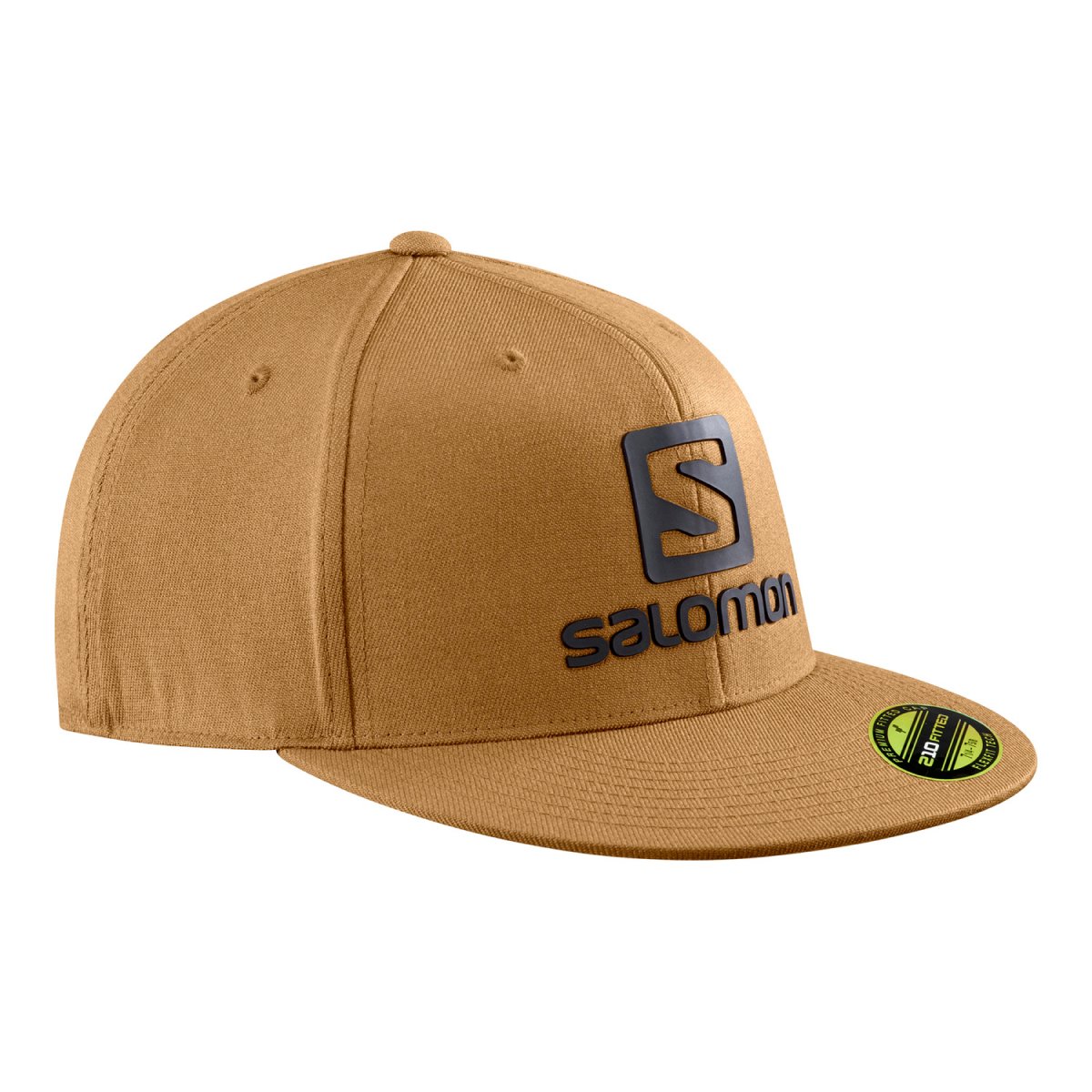 фото Бейсболка мужская salomon logo cap flexflit® коричневая, р. 54