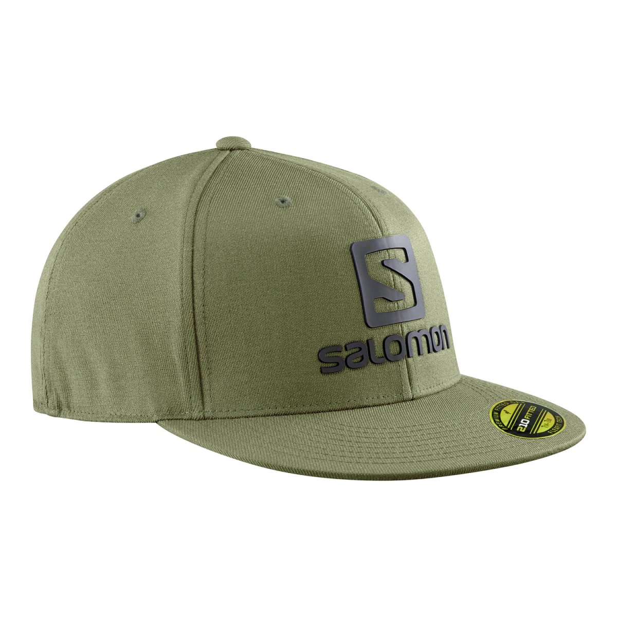 фото Бейсболка мужская salomon logo cap flexflit® зеленая, р. 54