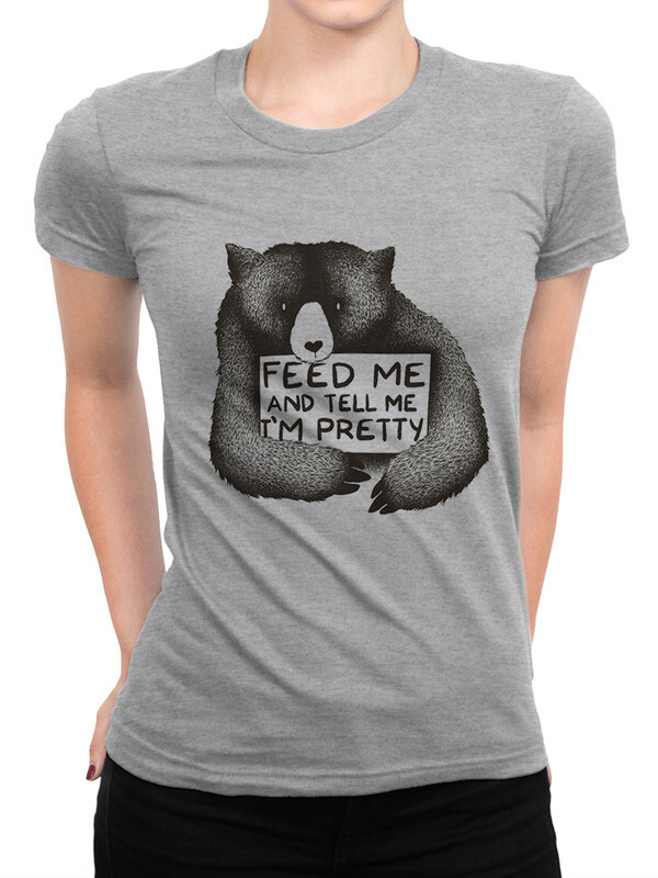 

Футболка женская Dream Shirts Голодный Медведь серая M, Голодный Медведь