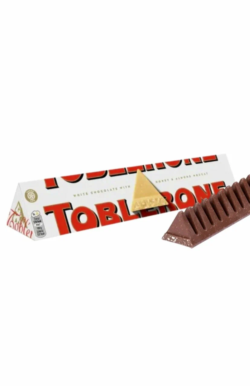 Батончики шоколадные Toblerone Swiss White Chocolate with Honey and Almond Nougat 100 г