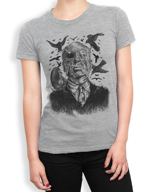 

Футболка женская Dream Shirts Альфред Хичкок серая M, Альфред Хичкок