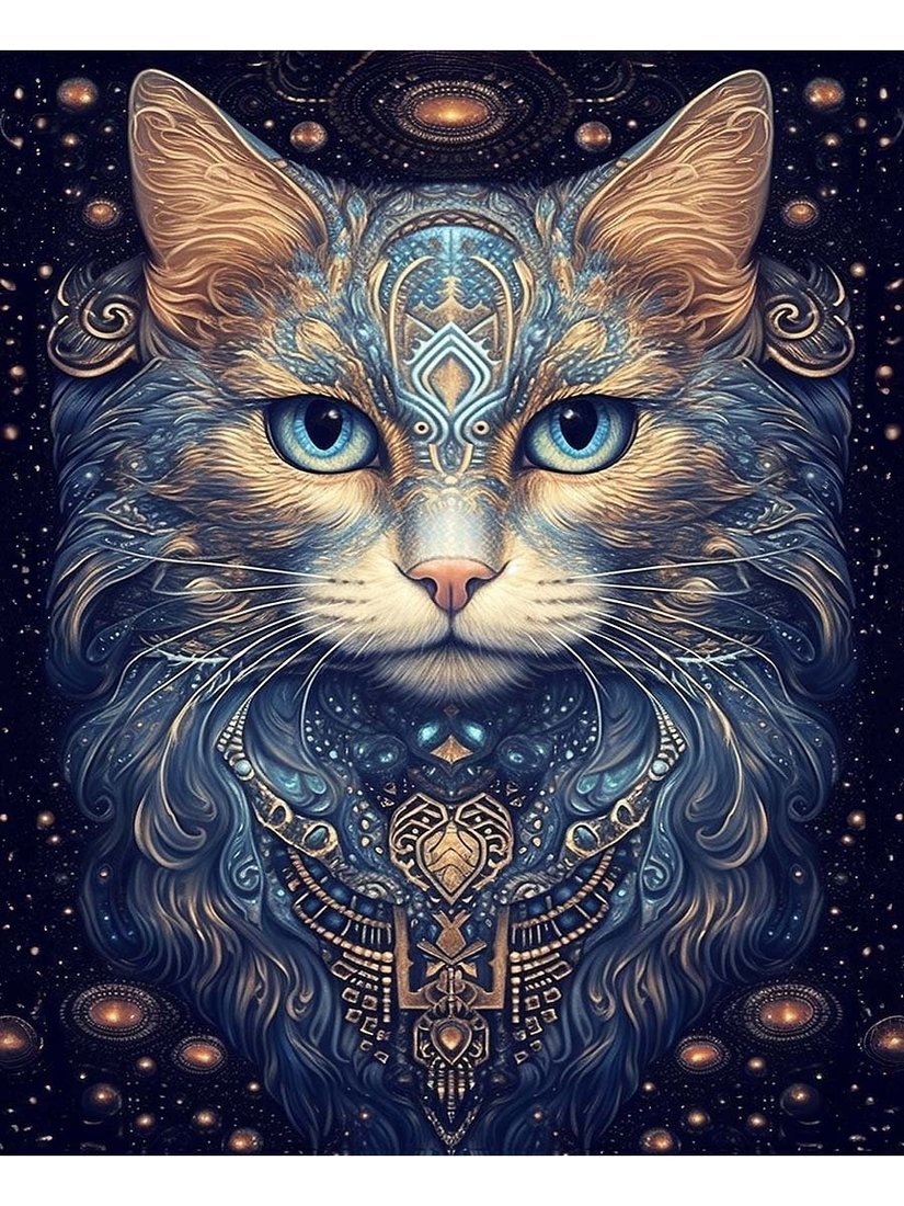 

Алмазная мозаика Рыжий кот Магический кот, 30х40 см, Магический кот