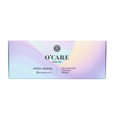 фото Набор o'care, мусс-масок для лица home spa, 5x1 г