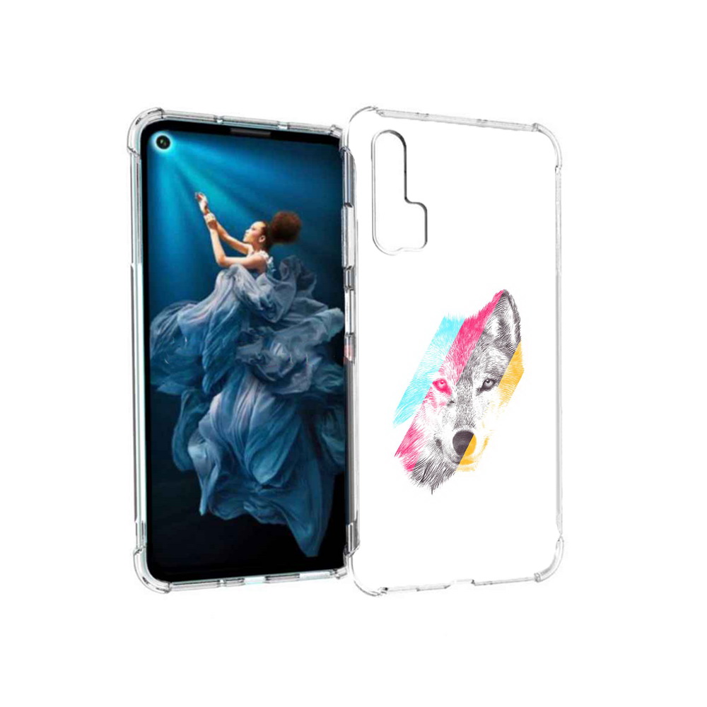 

Чехол MyPads Tocco для Honor 20 Pro волк градиент (PT129185.18.268), Прозрачный, Tocco