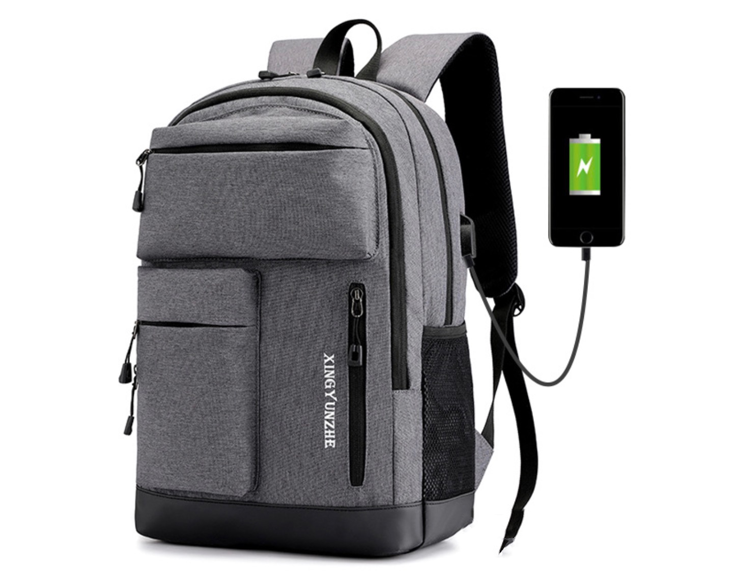 Рюкзак для ноутбука унисекс MyPads M6253 темно-серый