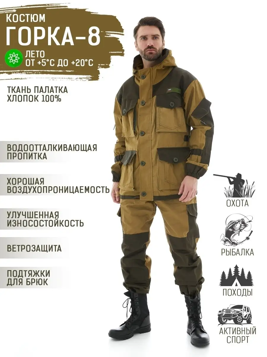 

Костюм Горка 8 мужской Савва Морозов Палатка Лето, Солома 60-62/170-176