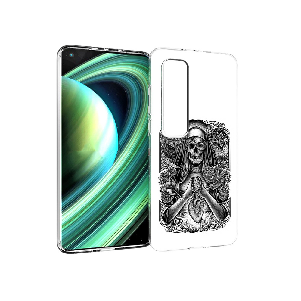 

Чехол MyPads Tocco для Xiaomi Mi 10 Ultra скелет с сердцем (PT156404.264.603), Прозрачный, Tocco