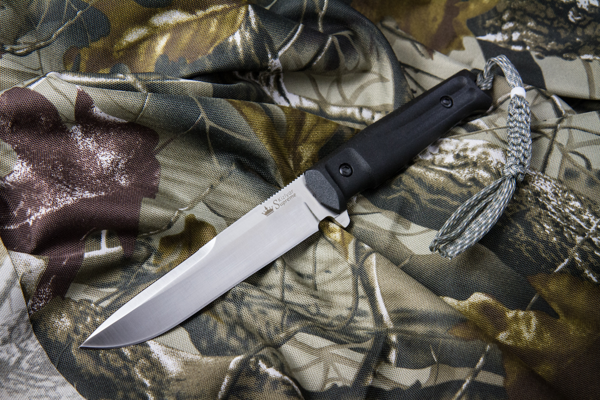 Тактический нож Kizlyar Supreme Alpha в стали D2 с финишем StoneWash