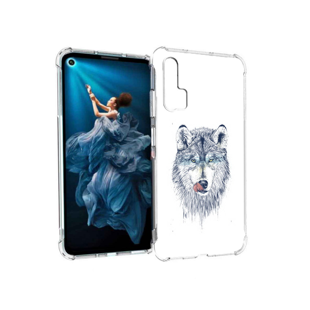

Чехол MyPads Tocco для Honor 20 Pro голодгый волк (PT129185.18.292), Прозрачный, Tocco