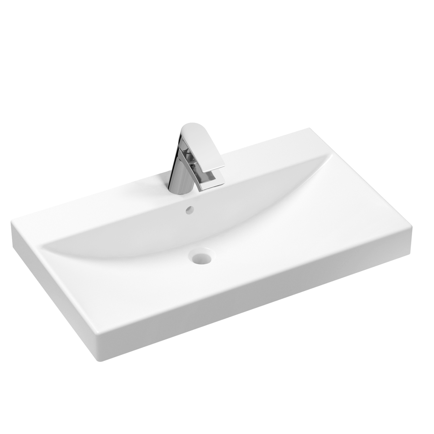 фото Комплект 2 в 1 lavinia boho bathroom sink 21510325, врезная раковина 80 см