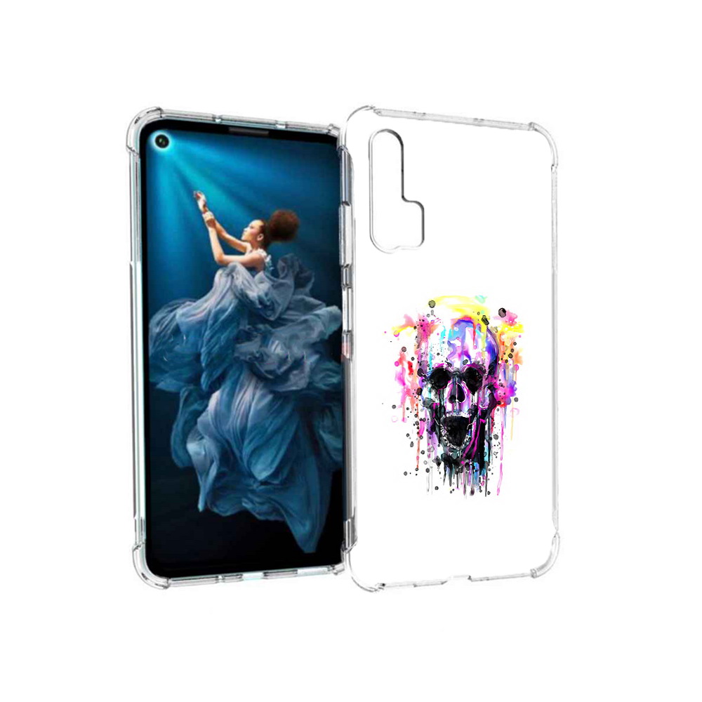 

Чехол MyPads Tocco для Honor 20 Pro граффити череп (PT129185.18.298), Прозрачный, Tocco