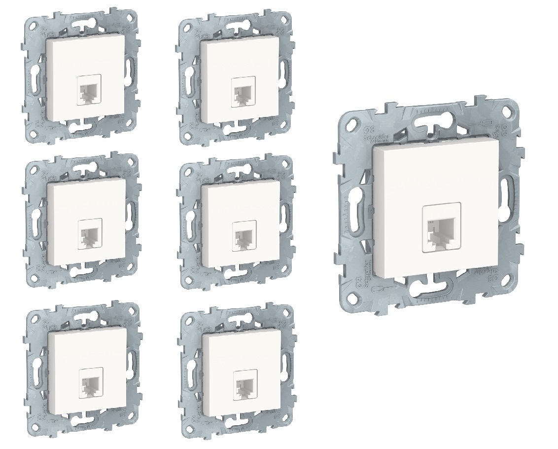 

Телефонная розетка Systeme Electric NU549218.7, 7шт, Белый
