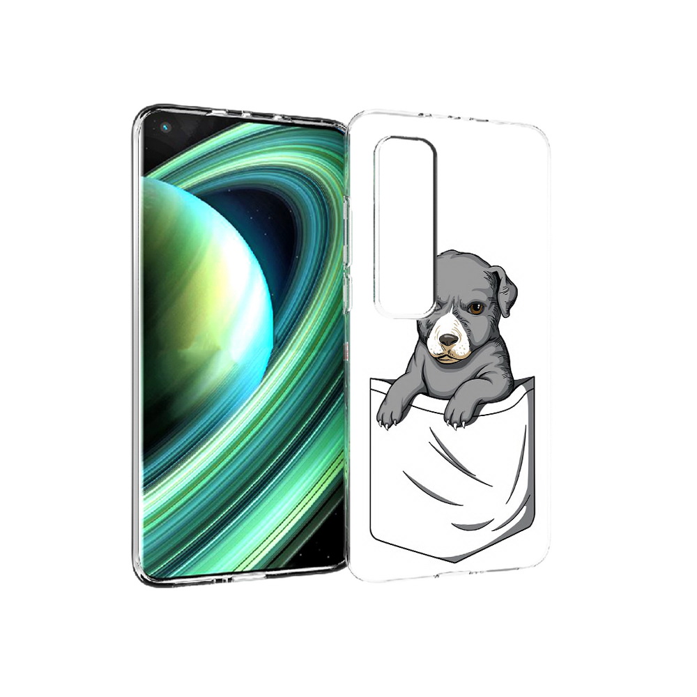 

Чехол MyPads Tocco для Xiaomi Mi 10 Ultra собачка в кармане (PT156404.264.611), Прозрачный, Tocco