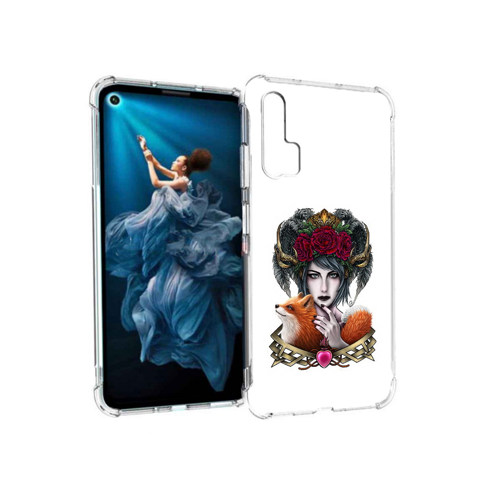 

Чехол MyPads Tocco для Honor 20 Pro девушка с лисой (PT129185.18.314), Прозрачный, Tocco