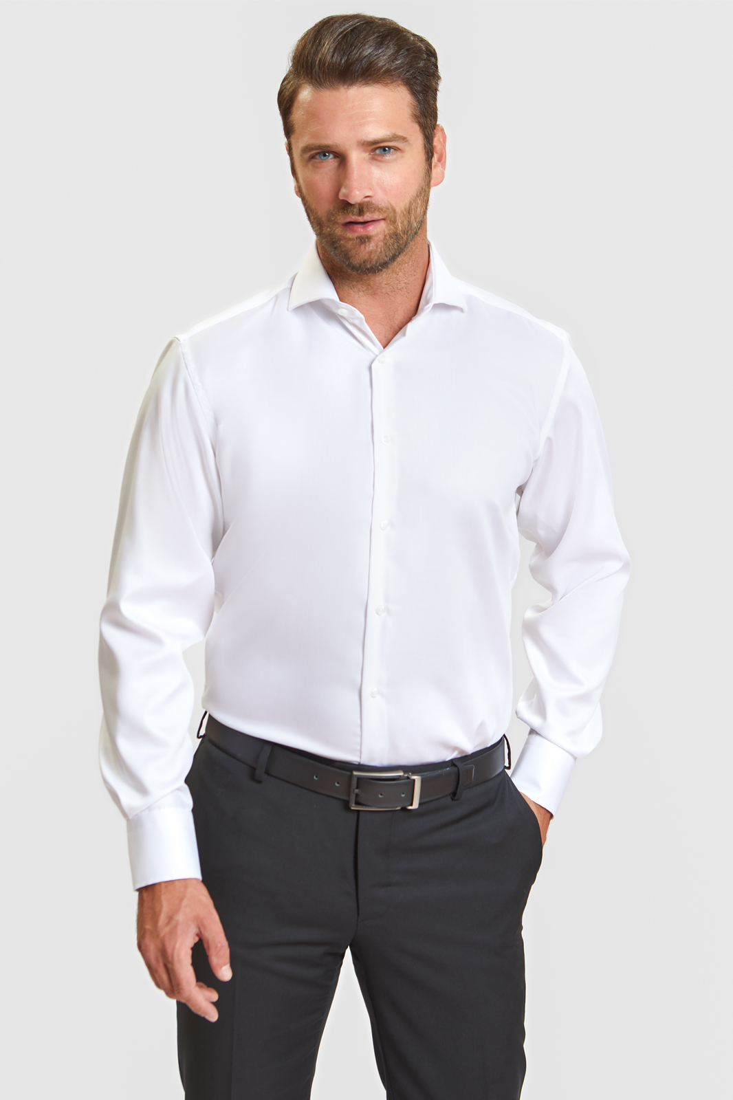 Рубашка мужская Kanzler 2A-401RL-1178-02 белая L