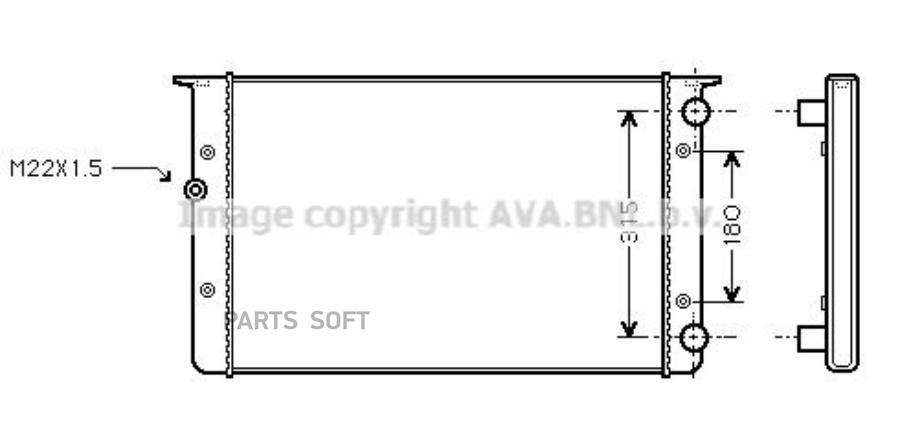 AVA VNA2105 Радиатор [628х377]  () 1шт