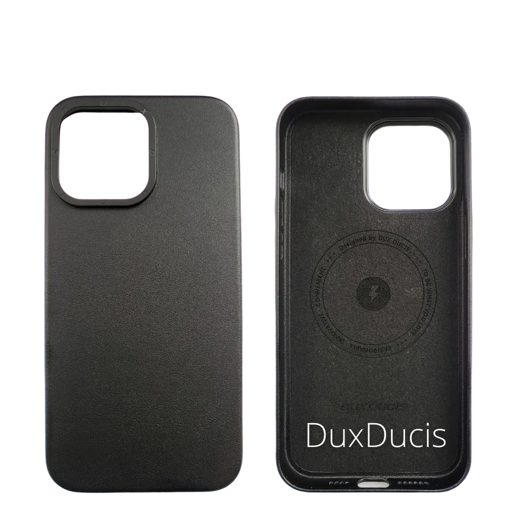 

Чехол премиум для iPhone 14 Pro Max кожаный с Magsafe Dux Ducis "Grit" черный, 3533435