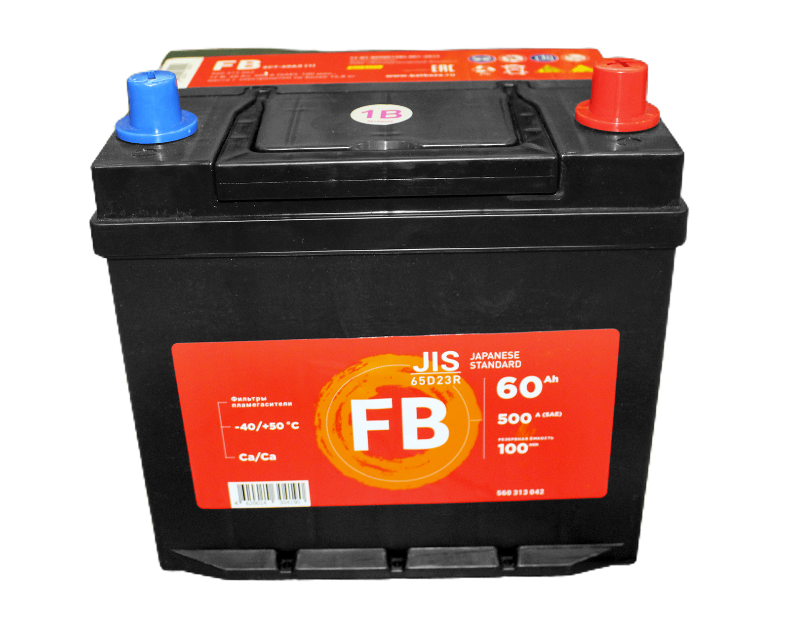Аккумуляторная батарея FB 6СТ60 азия обратная