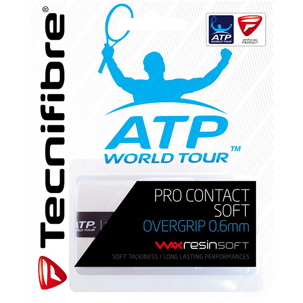 фото Обмотка для ручки ракетки tecnifibre overgrip pro contact soft x3 52atpconso, white