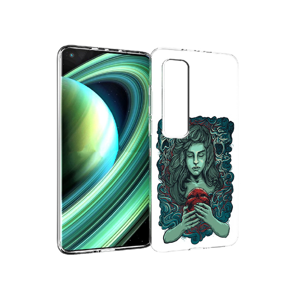 

Чехол MyPads Tocco для Xiaomi Mi 10 Ultra спящая девушка (PT156404.264.619), Прозрачный, Tocco