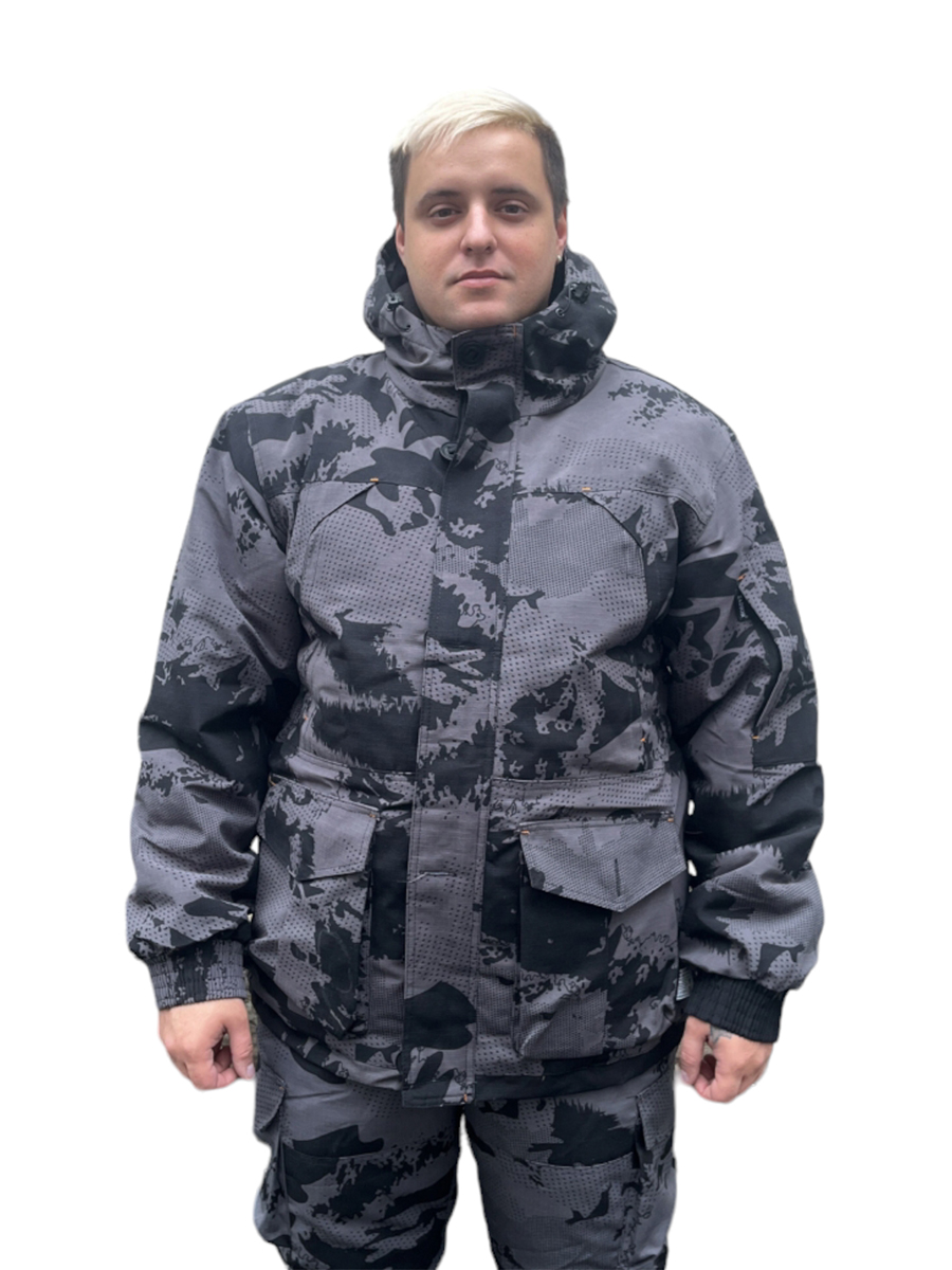 

Костюм мужской зимний, рип-стоп (черная ночь) 56-58/179-182, Серый;черный, Т01702111
