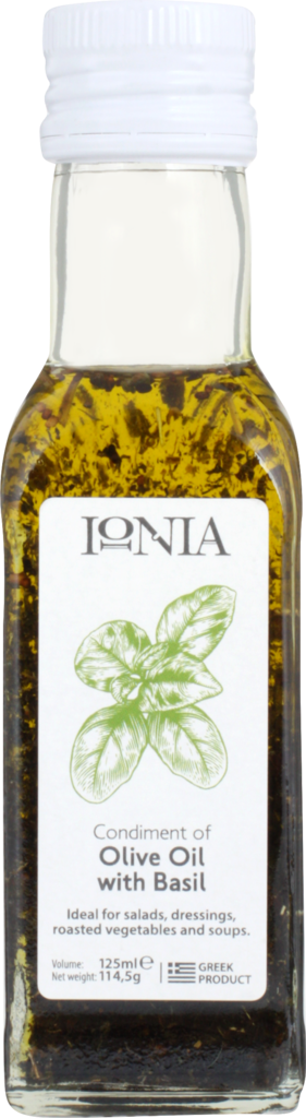 

Оливковое масло Ionia с базиликом 125 мл