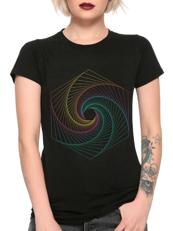 

Футболка женская Dream Shirts Оптическая Иллюзия черная M, Черный, Оптическая Иллюзия