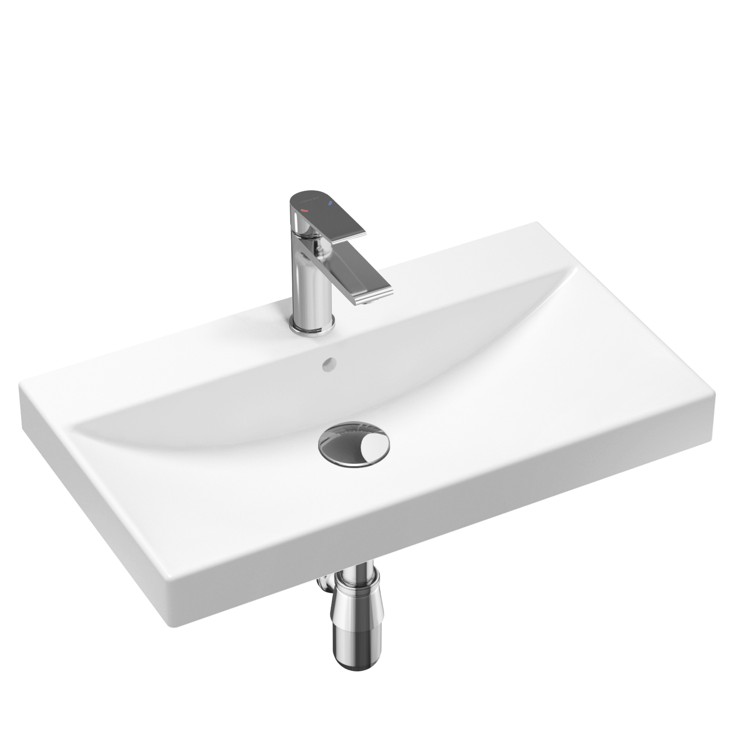 

Комплект 4 в 1 Lavinia Boho Bathroom Sink 21510371, врезная раковина 80 см