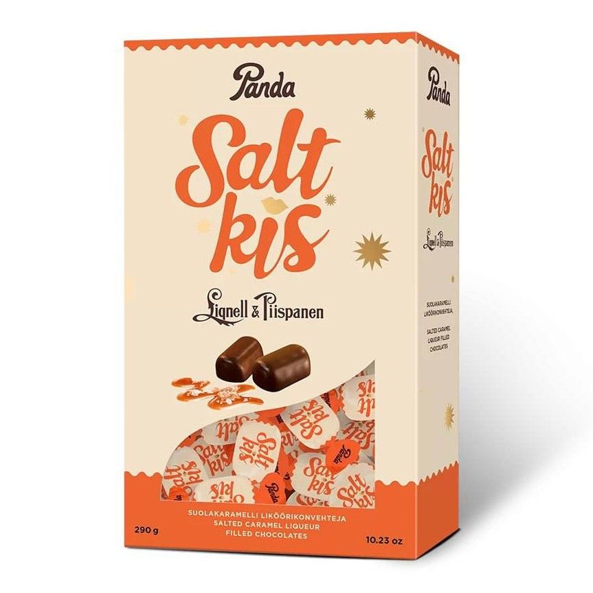 

Конфеты шоколадные Panda Salt kis с ликёром солёная карамель 290 г, Panda