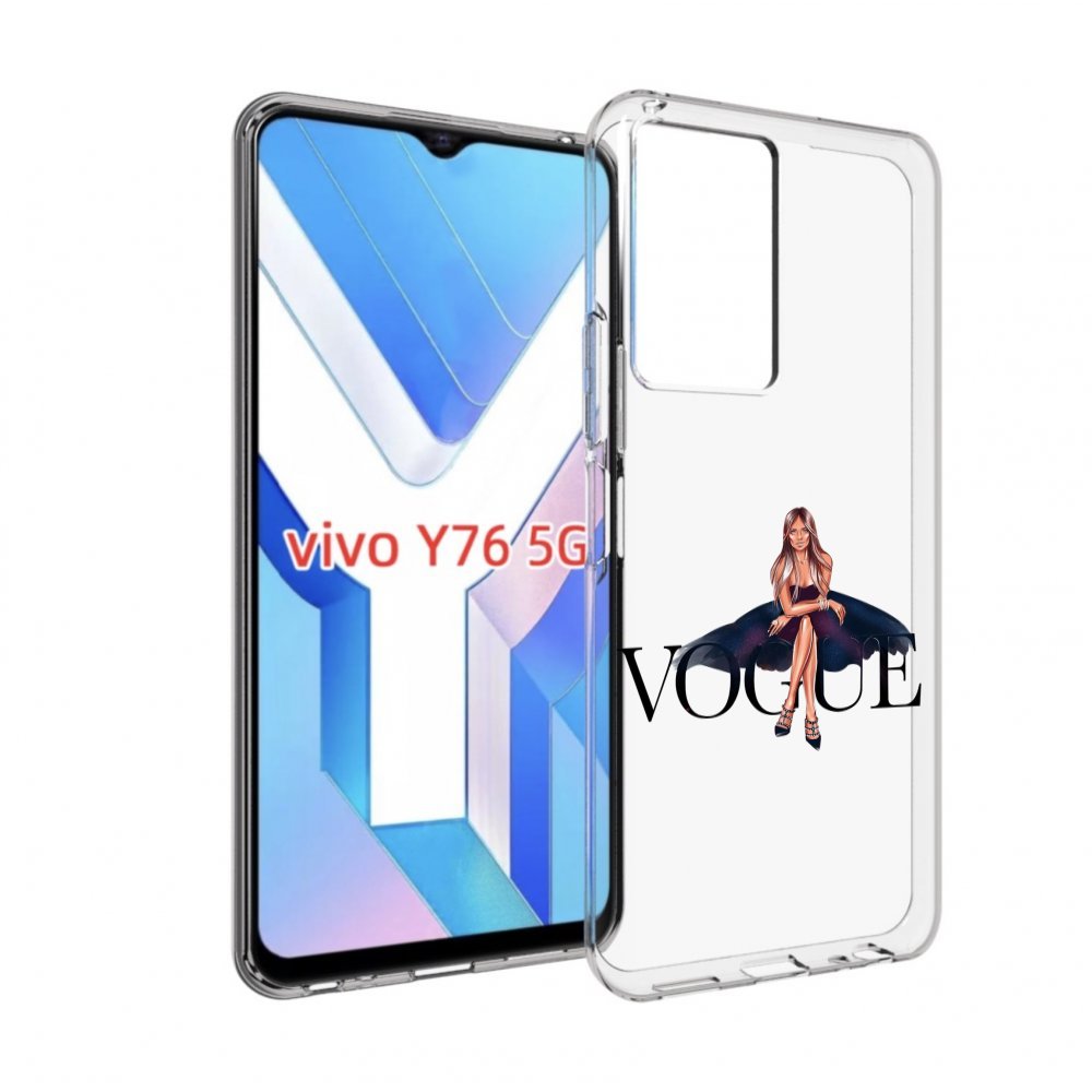 Чехол MyPads Вог-девушка женский для Vivo Y76 5G