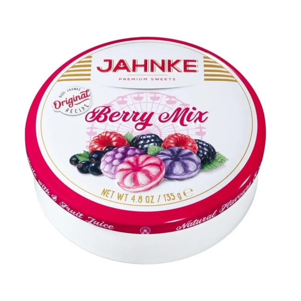 

Карамель леденцовая JAHNKE с ягодным вкусом 135 г, Леденцы