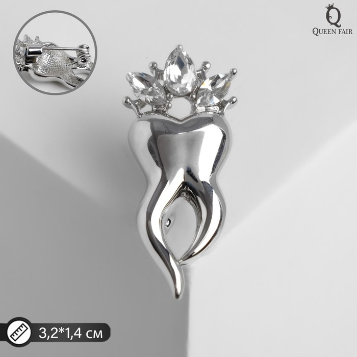 

Брошь из бижутерного сплава Queen fair 4982646, стразы, 4982646