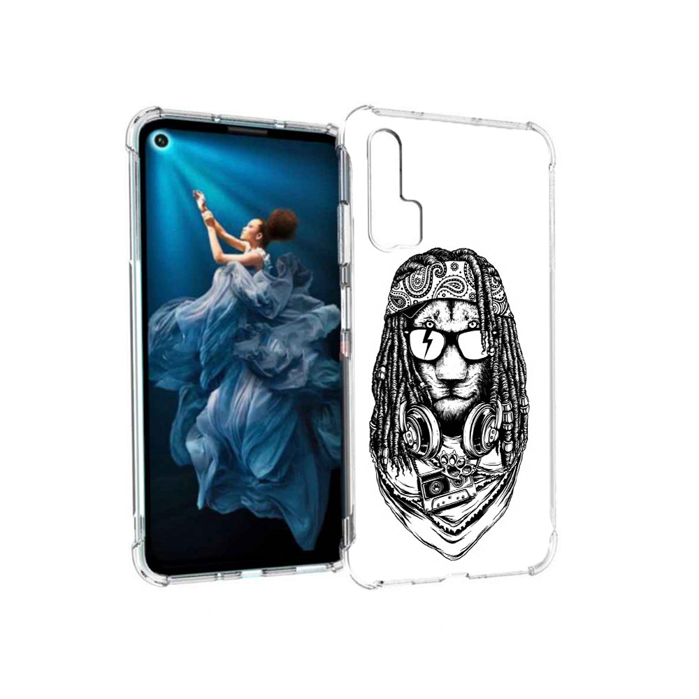 

Чехол MyPads Tocco для Honor 20 Pro дреды льва (PT129185.18.338), Прозрачный, Tocco
