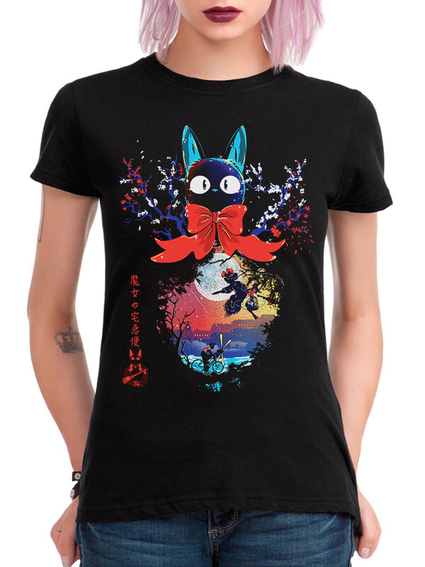 

Футболка женская Dream Shirts Ведьмина Служба Доставки черная L, Ведьмина Служба Доставки