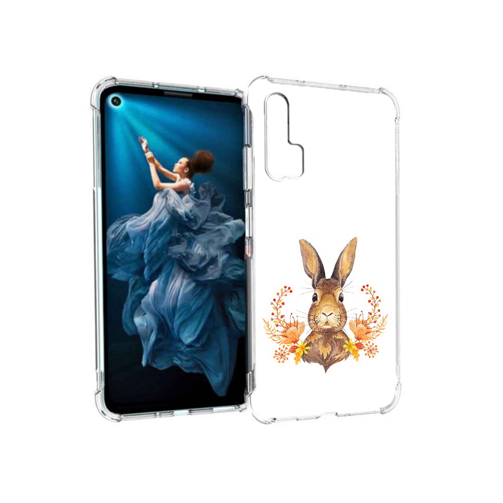 

Чехол MyPads Tocco для Honor 20 Pro зайка в цветах (PT129185.18.349), Прозрачный, Tocco